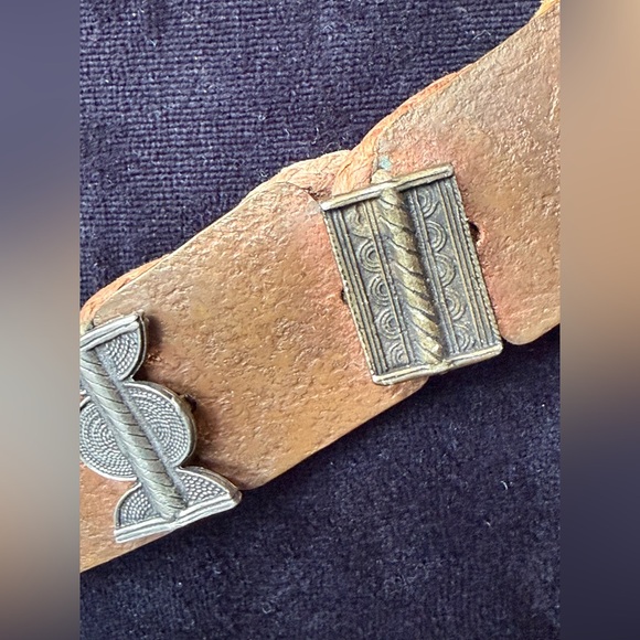 Baer,SF artisan belt 4 color woven braided jute, copper, brass, silvertone metal - Picture 7 of 14